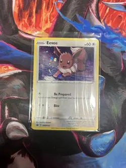 Eevee SWSH127 Sword & Shield Black Star Promo Holo SWIRL Pokemon Card - Image 1