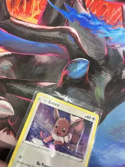 Eevee SWSH127 Sword & Shield Black Star Promo Holo SWIRL Pokemon Card - Image 2