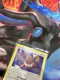 Eevee SWSH127 Sword & Shield Black Star Promo Holo SWIRL Pokemon Card - Image 3