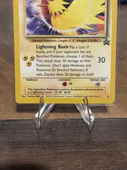 Pokemon Zapdos Black Star Promo #23 WOTC 2000 NM Vintage Card - Image 2