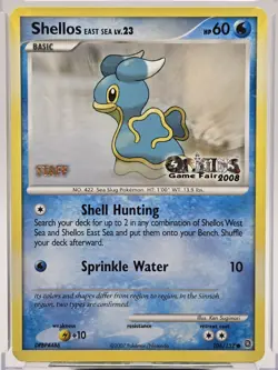 Pokemon 2008 Shellos Origins Game Fair Staff Stamped Promo Card 106/132 - Image 2