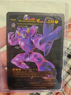 Grimmsnarl Vmax 115/189 Black Foil Fan Art Textured Collector Pokemon Card - Image 1