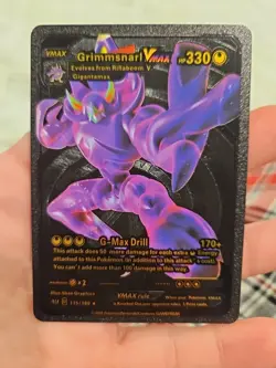 Grimmsnarl Vmax 115/189 Black Foil Fan Art Textured Collector Pokemon Card - Image 2