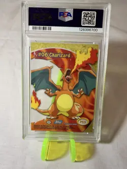 2000 TOPPS POKEMON TV ANIMATION CLEAR CARDS #PC3 CHARIZARD PSA 9 - Image 4