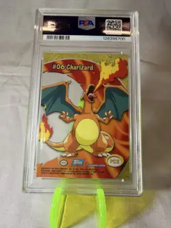 2000 TOPPS POKEMON TV ANIMATION CLEAR CARDS #PC3 CHARIZARD PSA 9 - Image 5