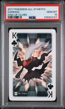 2017 POKEMON AS PLAYING CARDS KING OF CLUBS DARKRAI PSA 10 - Image 1