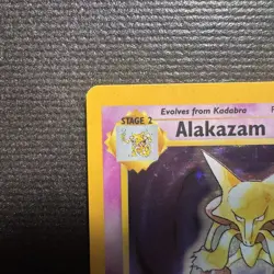 1999 Pokemon Alakazam Holo Rare Base Set Unlimited Card 1/102 NM - Image 3