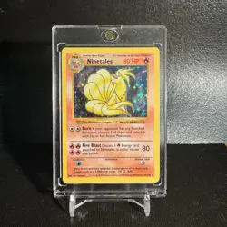 1999 Pokemon Ninetales Holo Rare Shadowless Base Set Unlimited Card 12/102 NM - Image 1