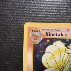 1999 Pokemon Ninetales Holo Rare Shadowless Base Set Unlimited Card 12/102 NM - Image 3