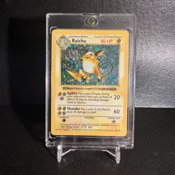 1999 Pokemon Raichu Holo Rare Shadowless Base Set Unlimited Card 14/102 NM - Image 1