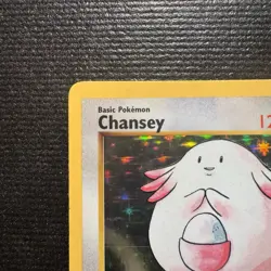 1999 Pokemon Chansey Holo Rare Shadowless Base Set Unlimited Card 3/102 NM - Image 3