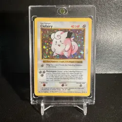 1999 Pokemon Clefairy Holo Rare Shadowless Base Set Unlimited Card 5/102 NM - Image 1