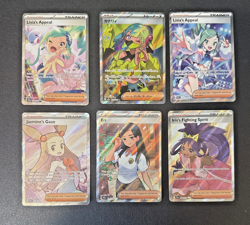 Pokemon Full Art/SIRs/IR Trainer Beauties- 6-Card Lot- Canari/Lisia/Eri/Iris - Image 1