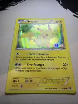 Pikachu 26/83 Toys R Us Promo FRENCH Holo Stamped Pokemon Card - Image 2