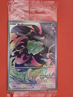 Pokemon Card TCG Bulbasaur 133/132 Mega Evolution Stamped Promo Sealed - Image 1