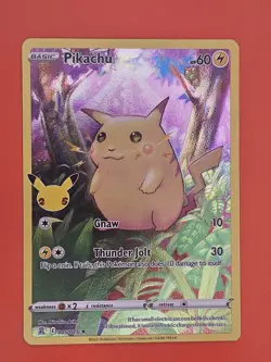 Pokemon TCG Celebrations Pikachu Holo Card 5/25 Rare - Image 1