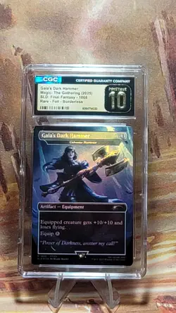 MTG Gaia's Dark Hammer -Colossus Hammer 🌈Foil SLD Final Fantasy CGC Pristine 10 - Image 1