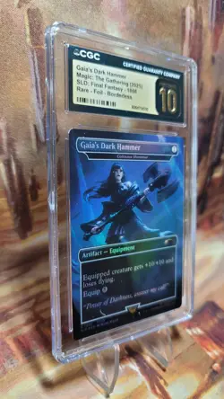 MTG Gaia's Dark Hammer -Colossus Hammer 🌈Foil SLD Final Fantasy CGC Pristine 10 - Image 3