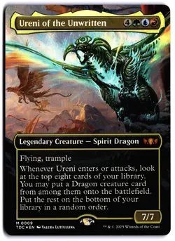 Ureni of the Unwritten (Borderless) FOIL NM TDC Tarkir: Dragonstorm MTG - Image 1