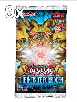 9x Yu-Gi-Oh Cards - The Infinite Forbidden - BOOSTER PACK - Sealed - Image 1