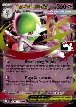 1x Mega Gardevoir ex (#060/132) - Holofoil NM Eng Pokemon - Prize Pack Series - Image 1