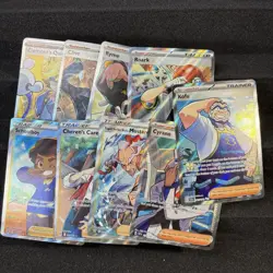Pokemon Card Lot FULL ART TRAINERS School Boy Cherens Care 9 Cards Near Mint - Image 1