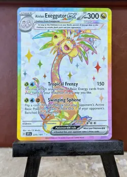 Pokemon TCG Alolan Exeggutor EX 225/191 Surging Sparks Ultra Rare Card - Image 1
