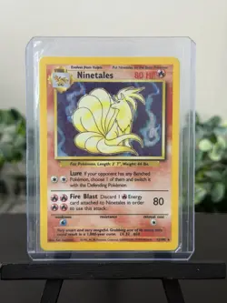 Pokemon TCG Ninetales Holo Rare Unlimited 12/102 Base Set - Image 1