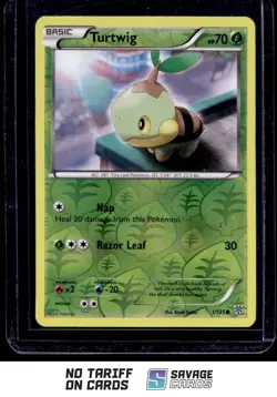 2012 Pokemon Black & White Plasma Storm Reverse Holo Turtwig #1/135 - Image 1