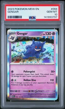 2023 POKEMON MEW EN-151 #094 GENGAR PSA 10 - Image 1