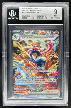 2024 Pokemon Twilight Masquerade Greninja ex #214/167 BGS 9 - Image 1