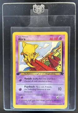 2000 Pokemon Team Rocket First Edition Abra #49/82 - Image 1