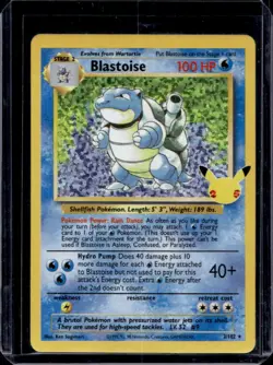 2021 Pokemon SWSH Celebrations Blastoise Classic Collection #2/102 - Image 1