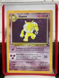 1999 Vintage Wizards Pokemon Fossil Set Hypno 8/62 Holo Rare Used - Image 1