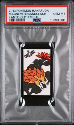 2013 POKEMON HANAFUDA KANTO SEPTEMBER MAGNEMITE/SANDSLASH PSA 10 - Image 1