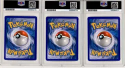 PSA MINT 9 Pokemon HGSS Cracked Iced Holo Trio Meganium Feraligatr Typhlosion - Image 2
