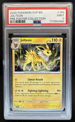 2025 Pokemon SV Black Star Promos - SVP EN Jolteon #169 PSA 9 - Image 1