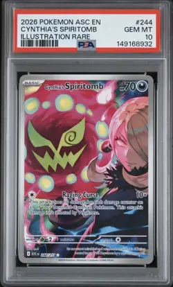 2026 POKEMON ASC EN-ASCENDED HEROES ILLUSTRATION RARE CYNTHIA'S SPIRITOMB PSA 10 - Image 1