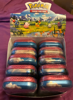 POKEMON TCG 10X ASCENDED HEROES MINI TINS SET - CDU DISPLAY CASE UNSEALED - Image 1