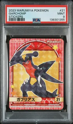 2023 MARUMIYA POKEMON STICKERS #21 GARCHOMP PSA 9 - Image 1