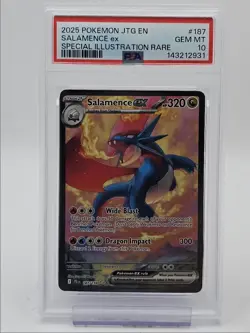 SALAMENCE EX 2025 POKEMON JOURNEY SPECIAL ILLUSTRATION RARE 187 PSA 10 Q6679 - Image 1