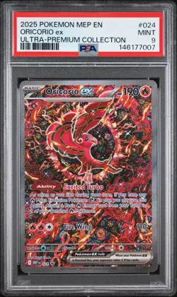 2025 POKEMON MEP EN-ME BLACK STAR PROMO #024 ORICORIO EX PSA 9 - Image 1