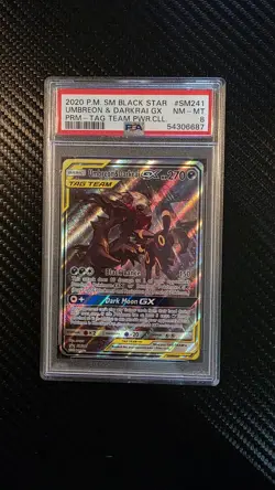 Umbreon & Darkrai GX #SM241 PSA 8 Mint | Pokemon Sun & Moon Promo - Image 1