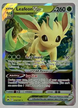 Leafeon VSTAR 014/159 (LP) Ultra Rare Sword & Shield: Crown Zenith 2023 Pokemon - Image 1