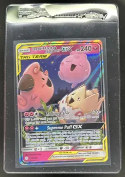 2019 Pokemon SM Cosmic Eclipse Togepi Cleffa Igglybuff Tag Team GX Holo #143/236 - Image 1