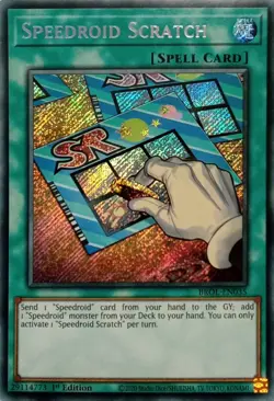 BROL-EN035 SPEEDROID SCRATCH SECRET RARE 1ST EDITION YuGiOh CARD - Image 1