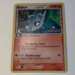 Pokemon TCG Pupitar 51/113 EX Delta Species Reverse Holo Uncommon 70 HP - Image 1