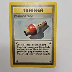 Pokemon Flute Trainer 86/102 Uncommon Base Set Wizards 1999 English LP - Image 1