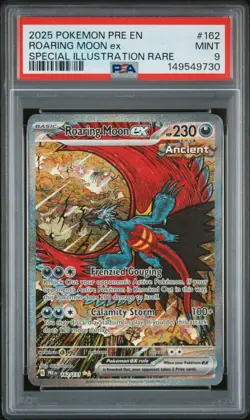 2025 POKEMON PRISMATIC EVOLUTION SPECIAL ILLUSTRATION RARE ROARING MOON EX PSA 9 - Image 1