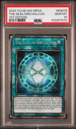 2024 YU-GI-OH! MP24-25TH ANV TIN: DUELING MIRRORS THE SEAL OF ORICHALCOS PSA 10 - Image 1